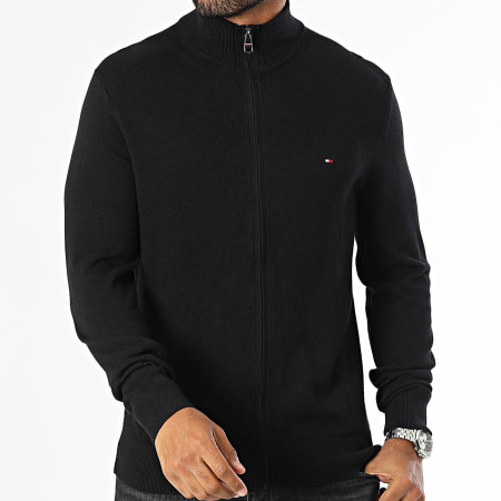 Tommy Hilfiger - Sweat Zippé Pima Organic Cotton Cashere 8050 Noir