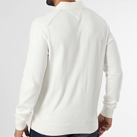 Tommy Hilfiger - Polo Manches Longues Pima Organic Cotton Cashmere 6519 Ecru