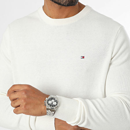 Tommy Hilfiger - Maglione Pima Cotone Organico Cashmere 8046 Bianco