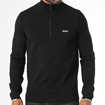 BOSS - Ever X Zip Neck Sweater 50498518 Black - Ryses
