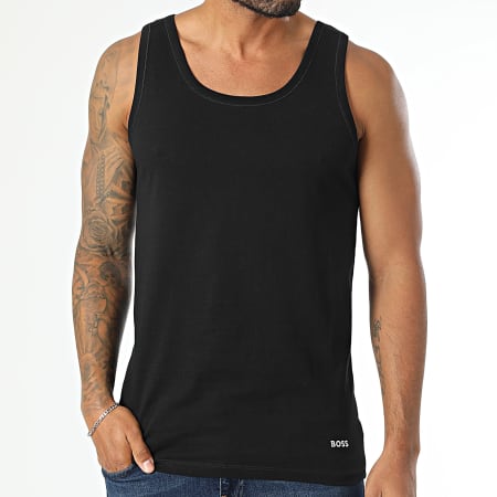 BOSS - Lote de 3 camisetas sin mangas 50517863 Beige Negro Verde oscuro