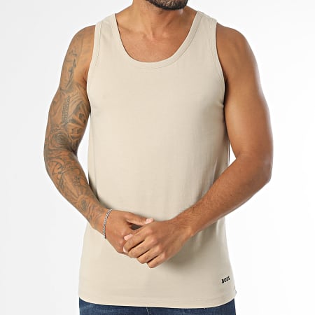 BOSS - Lote de 3 camisetas sin mangas 50517863 Beige Negro Verde oscuro