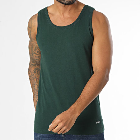 BOSS - Lote de 3 camisetas sin mangas 50517863 Beige Negro Verde oscuro