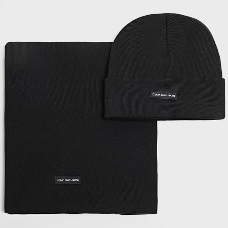 Calvin Klein - Set Bufanda Y Gorro Regalo Gorro Y Bufanda Inst Patch 2471 Negro