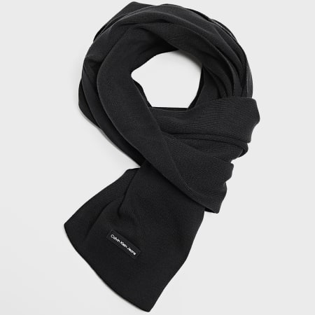 Calvin Klein - Lot Echarpe Et Bonnet Gift Beanie And Scarf Inst Patch 2471 Noir