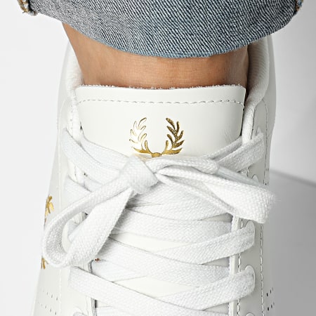 Fred Perry - Zapatillas nido de abeja B721 Piel B6312 Cerdo