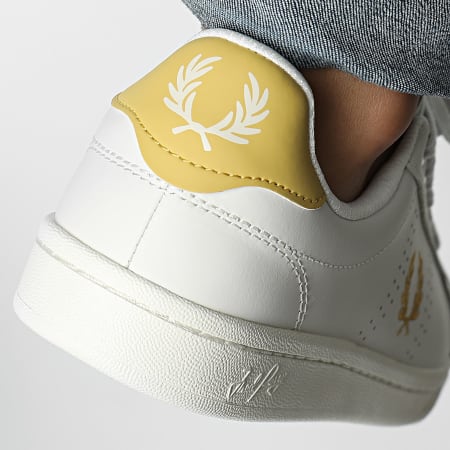 Fred Perry - Zapatillas nido de abeja B721 Piel B6312 Cerdo