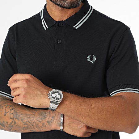 Fred Perry - Polo manica corta Twin Tipped MM3600 Navy