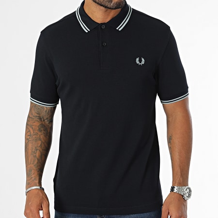 Fred Perry - Polo korte mouw met dubbele punt MM3600 Navy