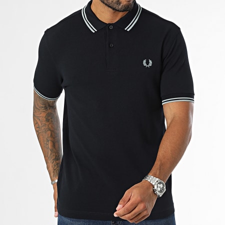 Fred Perry - Polo korte mouw met dubbele punt MM3600 Navy