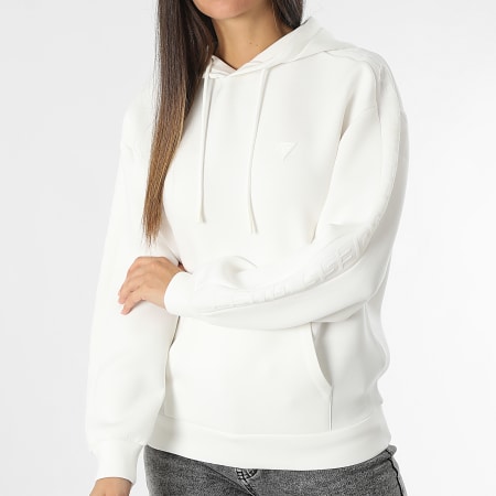 Guess - Sweat Capuche Femme V2YQ18-K7UW2 Blanc