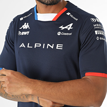 Kappa - Tee Shirt Kombat 2024 Ocon Alpine F1 381Z62W Bleu Marine