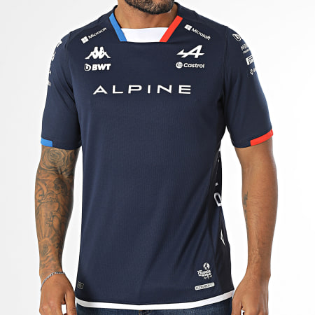 Kappa - Tee Shirt Kombat 2024 Ocon Alpine F1 381Z62W Bleu Marine