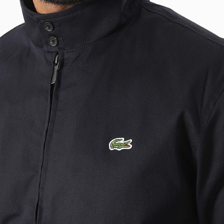 Lacoste - Veste Zippée Logo Brodé Crocodile Bleu Marine