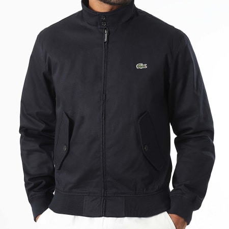 Lacoste - Veste Zippée Logo Brodé Crocodile Bleu Marine