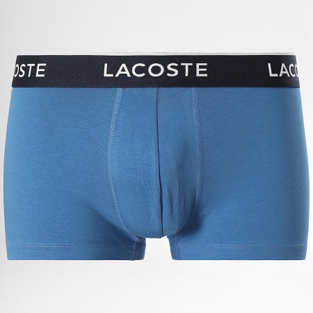 Lacoste - Lot De 3 Boxers Classic Gris Chiné Bleu Clair Bleu Roi