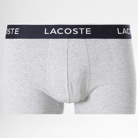 Lacoste - Lot De 3 Boxers Classic Gris Chiné Bleu Clair Bleu Roi