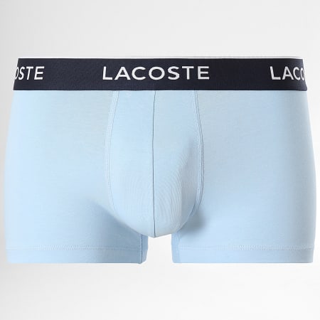 Lacoste - Lot De 3 Boxers Classic Gris Chiné Bleu Clair Bleu Roi