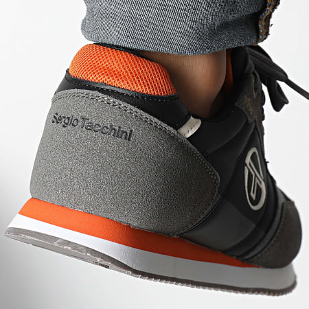 Sergio Tacchini - Bergamo STM423100 Zwart Grijs Oranje Sneakers