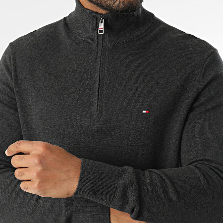 Pull Col Zippe Pima 8049 Gris Anthracite