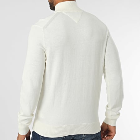 Tommy Hilfiger - Pima 8049 Off White Jersey Cuello Cremallera