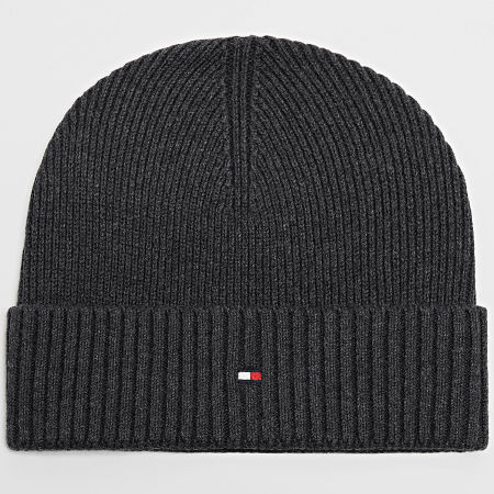 Tommy Hilfiger - Gorro de algodón Pima Flag 2796 Gris marengo