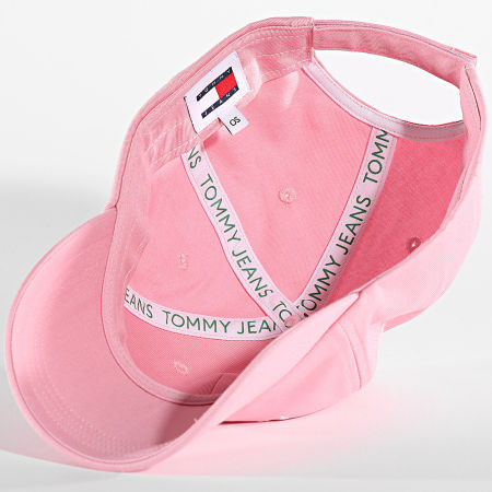 Tommy Jeans - Gorra de mujer Linear Logo 8 Panel 6868 Rosa