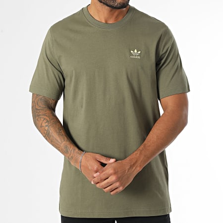 Adidas Originals - Tee Shirt Essential IZ2105 Vert Kaki Doré