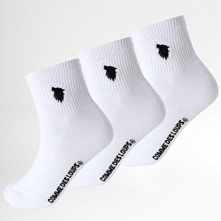 Comme Des Loups - Set van 3 paar sokken ECUX3W Wit