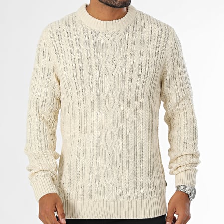 Jack And Jones - Diogo Kabel Beige Trui