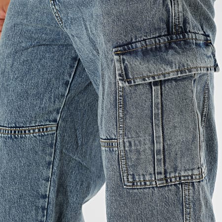 Jack And Jones - Vaqueros cargo de corte holgado Eddie Blue Denim