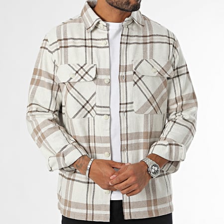 Jack And Jones - Raymond Sobrecamisa de cuadros chiné beige