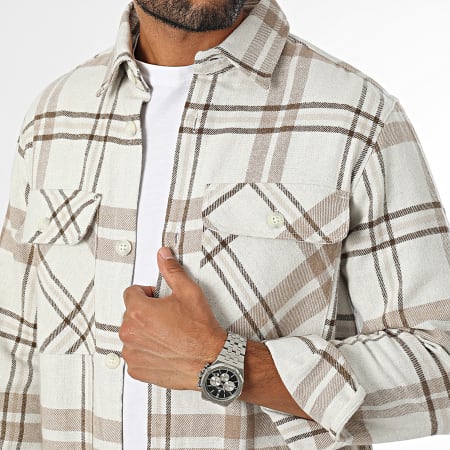 Jack And Jones - Raymond Beige geruit overhemd