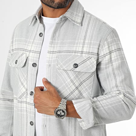 Jack And Jones - Sobrecamisa de cuadros gris claro Raymond