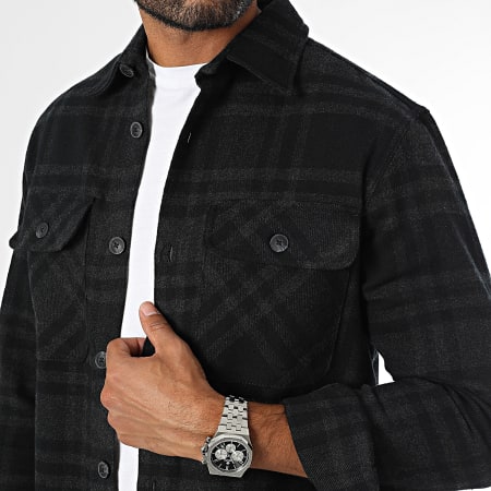 Jack And Jones - Raymond Camisa de cuadros negra