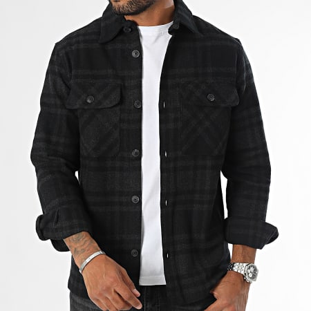 Jack And Jones - Raymond Camisa de cuadros negra