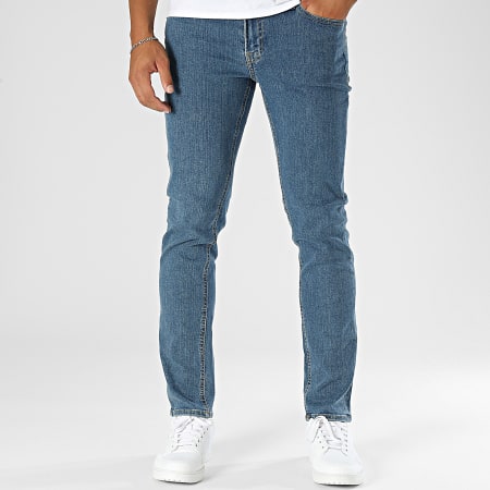 JJREBEL - Luke Craft Blauwe Denim Slim Jeans