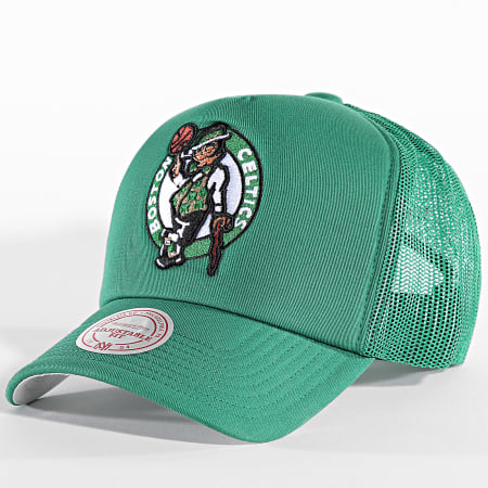 Mitchell and Ness - Boston Celtics Cappello Trucker Evergreen HT8032 Verde