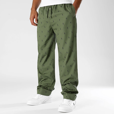 Polo Ralph Lauren - Pantalon Jogging All Over Player Vert Kaki