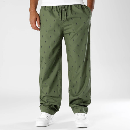 Polo Ralph Lauren - Pantalon Jogging All Over Player Vert Kaki