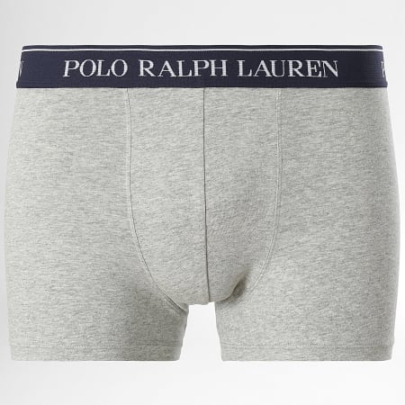 Polo Ralph Lauren - Set van 3 marineblauwe lichtgrijze heather boxershorts