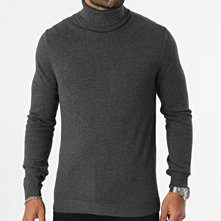 Produkt - Maglione dolcevita Basic Knit Roll Grigio antracite