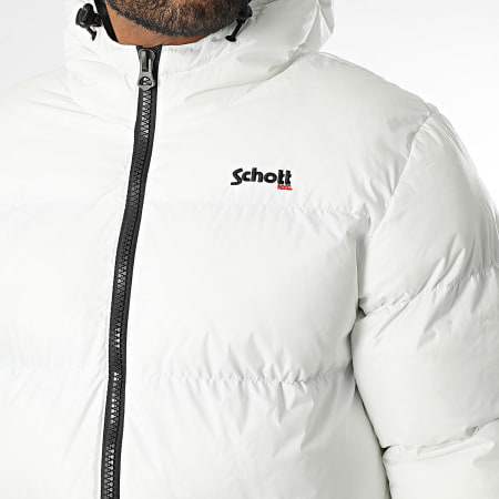 Doudoune Mixte Schott NYC Idaho - Col Polaire, Coupe Classique, 2 Poches Latérales, 100% Polyamide