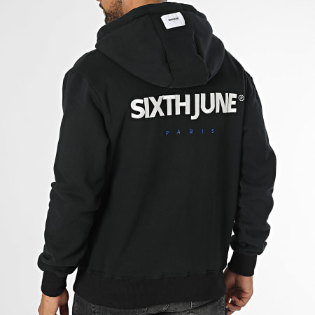 Sixth June - Sudadera negra con capucha y cremallera
