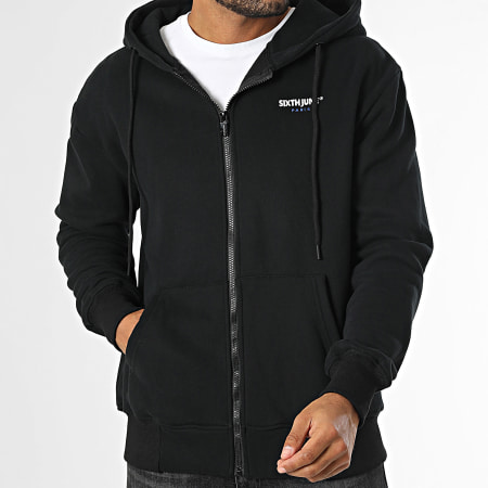 Sixth June - Sudadera negra con capucha y cremallera