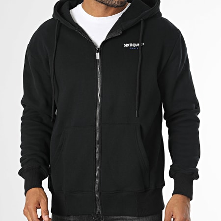 Sixth June - Sudadera negra con capucha y cremallera