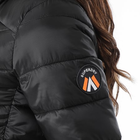 Superdry - Doudoune Capuche Femme Fuji Quilt Noir