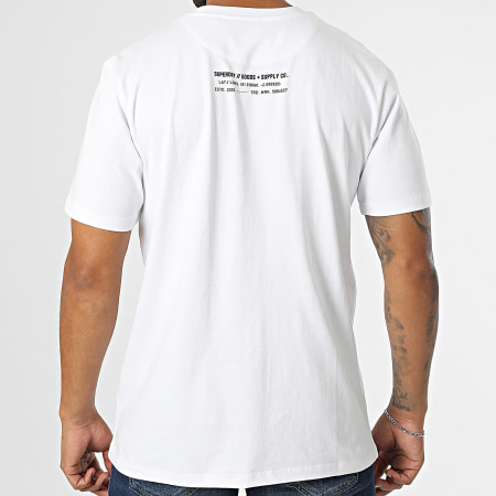 Superdry - Camiseta Loose Fit Utility Sport Logo M1012029A Blanca