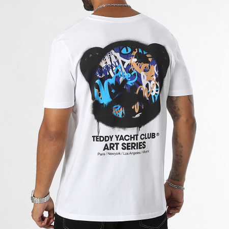 Teddy Yacht Club - Tee Shirt Oversize Large Art Series Head Blu Bianco