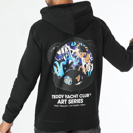 Teddy Yacht Club - Sudadera con capucha Art Series Head Blue Negra